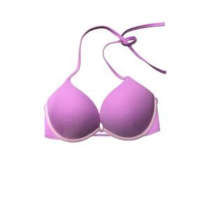 Victoria's Secret Bombshell Add-2-Cups Push-Up Swim Bikini Top Pink Size 32D